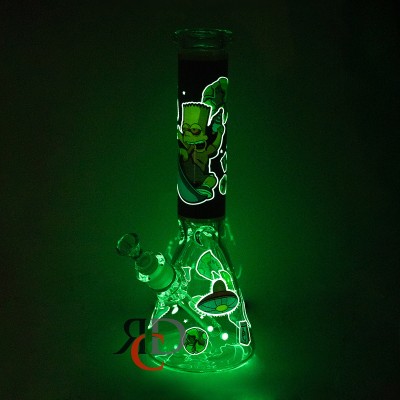 WATER PIPE BEAKER GLOW IN DARK WP25056 1CT